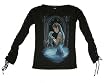 Water Dragon Cotton Shirt with Lace Up Sleeves Junior Sizes