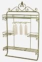 EISENREGAL PROVENCE WAND EISEN REGAL K&Uuml;CHENREGAL MIT GL&Auml;SER HAKEN GRAU GEWISCHT