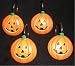 HALLOWEEN Pumpkin SHOWER CURTAIN HOOKS rings hangers holiday decor jack-o-lantern