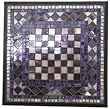 Amethyst Square Mosaic Plant Stand Table with Wrought Iron Base