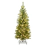 3′ Kingswood Fir Wrapped Pencil Christmas Tree; 50 Clear Lights-UL