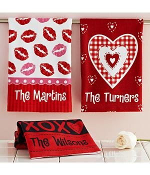 Personalized Valentine Hand Towels