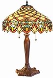 IMAGE OF Warehouse of Tiffany 3046-BB1055 2 Light Arielle Tiffany Table Lamp Bronze Finish