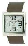 Citron Ladies Fashion Watch with White Dial and Brown Strap