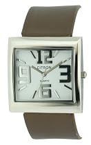 Citron Ladies Fashion Watch with White Dial and Brown Strap