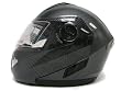 Carbon Fiber Flip Up Modular Motorcycle Street Sport Bike Dual Visor Full Face Helmet DOT (Medium)