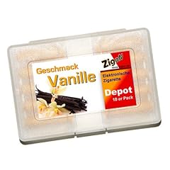 10er Pack DEPOTS Geschmack VANILLE von ZIGON - Liquid mit 0,0 mg Nikotin in praktischer Klappbox f�r elektronische Zigarette