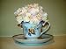 Teacup and Silk Flowers