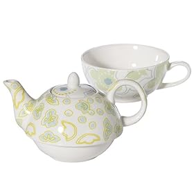 Yedi Houseware Classic Coffee and Tea Retro Flowers Tea For One Set
