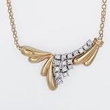 Ladies Diamond Necklace in 14k Gold