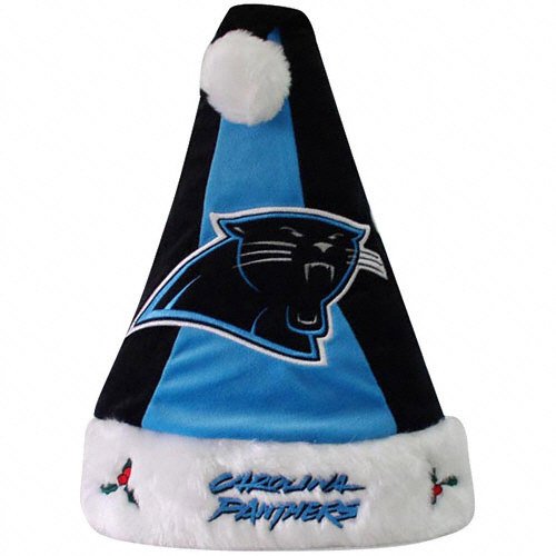Carolina Panthers Colorblock Santa Hat