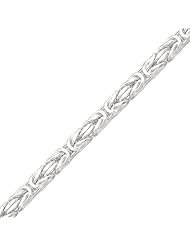 Sterling Silver 7mm Square Byzantine Chain - 24 Inch