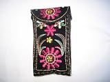41bDxYI HRL. SL160  Black Handmade Cosmetic, Cigaretts,phone, Ipod, Gadget, Bag Case Purse Holder Pouch Clutch W/strap