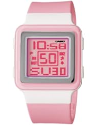 Casio Womens LDF20-4AV Digital Pink Resin Strap Watch