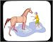 Decorated Mouse Pad with body, individuals, individual, wading, humans, horse, woman,...