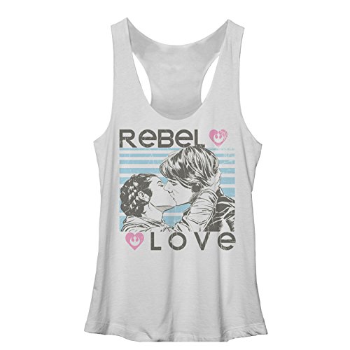 Star Wars Rebel Love Han and Leia Womens Graphic Racerback Tank