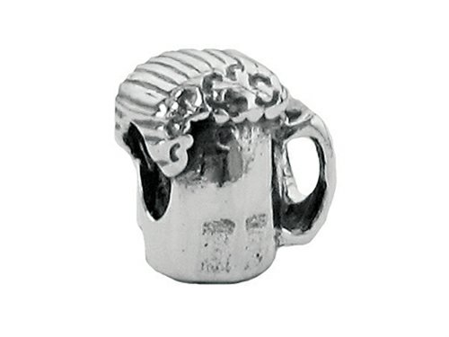 Zable Sterling Silver Beer Mug Pandora Compatible Bead / Charm