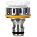Hozelock 2041 0000 Hahnst�ck Metall f�r 26,5 mm (G 3/4) mit Adapterf f�r 22 mm ( G 1/2  ) Gewinde
