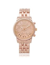 Brinley Co. Womens Roman Numeral Metal Link Watch