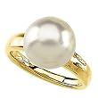 18K Yellow Gold Paspaley South Sea Cultured Fine Round Pearl Ring - 12.00mm
