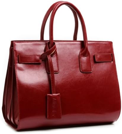 Ilishop Women's DarkRed Clutch Large Tote Bag Shopper Office Handbags