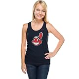 Cleveland Indians Women's Nike Navy Ribbed Team Logo Tank Top
