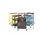 LUXOR Duraweld Adjustable-Height Audio-Visual Carts - Black