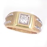 14K Men's .50 CT Diamond Ring
