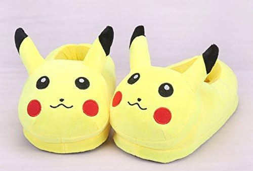 Pokemon Pikachu Soft Stuffed Animal Plush Comfortable Slippers Indoor