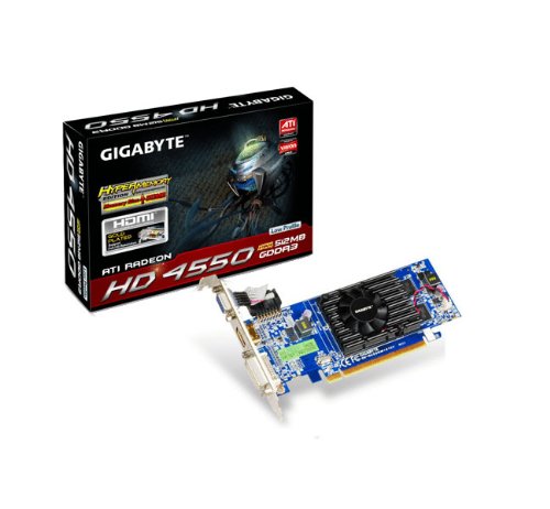 Gigabyte HD4550 512MB DDR3 PCIE2 DVI/HDMI/VGA LP RTL Video Card GV-R455HM-512I