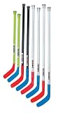 Dom Excel Floor Hockey Set 2 goalie sticks, 2 Plastisol pucks, and 2 Plasitsol hockey balls