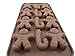 Gingerbread and Candy Cane Holiday Christmas Brown Silicone Non-stick, Flexible Chocolate Mold Pan