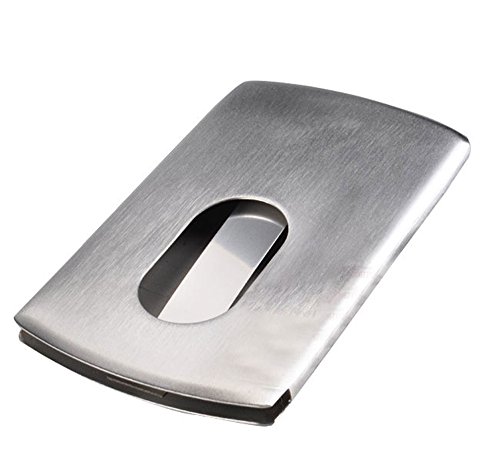 Sandra Shop Stainless Steel Wallet Business Name Credit ID Card Holder Case