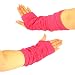 Cotton Slouch Arm Warmer Fingerless Long Gloves Pink