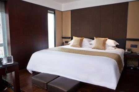 Luxury Linens Hotel Silk Bed Runner Set 98 X 21 Inches Includes 2 Matching Pillow Shams 18 X 18 Inches (Champagne)