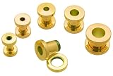 Gold Titanium Threaded Earlets - Sold as a Pair - 8 gauge to 0 gauge