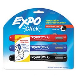 Childrens Toyshop  Toys : Click Dry Erase Markers, Chisel Tip, Assorted (SAN1741919) Category: Dry Erase Markers