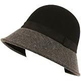 41bER1WznHL. SL160  Black top Ladies Wool Felt Contrast Cloche Bucket from San Deigo Hat Co.