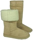Garage Shoes - Fug - Women's Flat Boot - Beige Faux Suede Size 5 UK