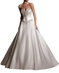 Satin Open-Back Beaded Prom Dress/Party Dress  with a Court Train 