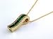 14K .90 CTW Emerald & Diamond Pendant/Slide