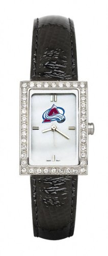 Buy Colorado Avalanche Ladies Allure Watch Black Leather Strap