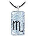 Holly Lynn Silver SCORPIO Zodiac Dichroic Glass Necklace