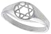 Sterling Silver Diamond Cut Jewish Star of David Ring, size 6