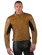 DAINESE STRIPES TOBACCO/BROWN LEATHER JACKET! 48