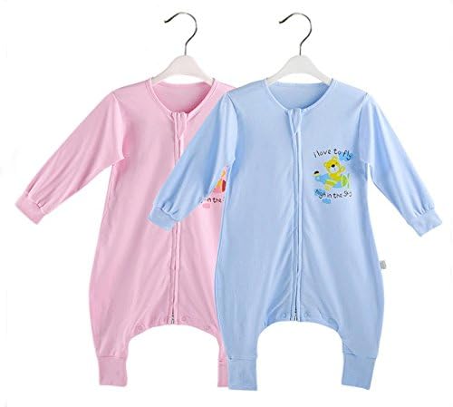 Baby Sleepsack Sleeping bag Pure Cotton Summer Separate leg Wearable Blanket (0-3yeas)-Pink/L