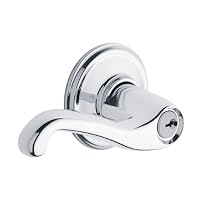 Schlage F51FLA625 Flair Keyed Entry Lever, Bright Chrome