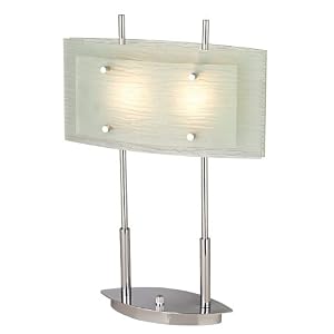 Possini Euro Charles Street Tiered Slumped Glass Desk Lamp by 