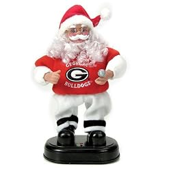 Georgia Bulldogs NCAA Animated Rock & Roll" Dancing Santa (12")"