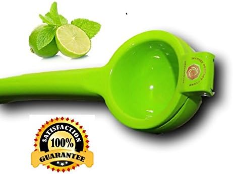 Best Manual Citrus Lime Squeezer-Premium Aluminium Handheld Press Juicer-Quality Commercial Hand Steel Limeade Maker-Lime Juice Extractor, 3.5 Ounces, Color Green